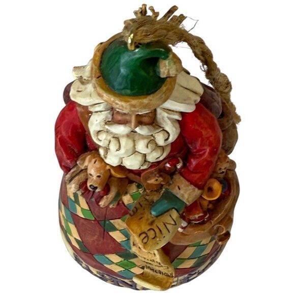 Jim Shore Santa He Knows Naughty & Nice Holiday Christmas Ornament 2006 4005789 - Picture 6 of 12